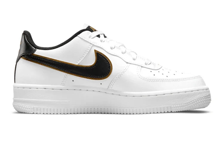 Nike Kids Air Force 1 LV8 "White Metallic Gold" Sneakers